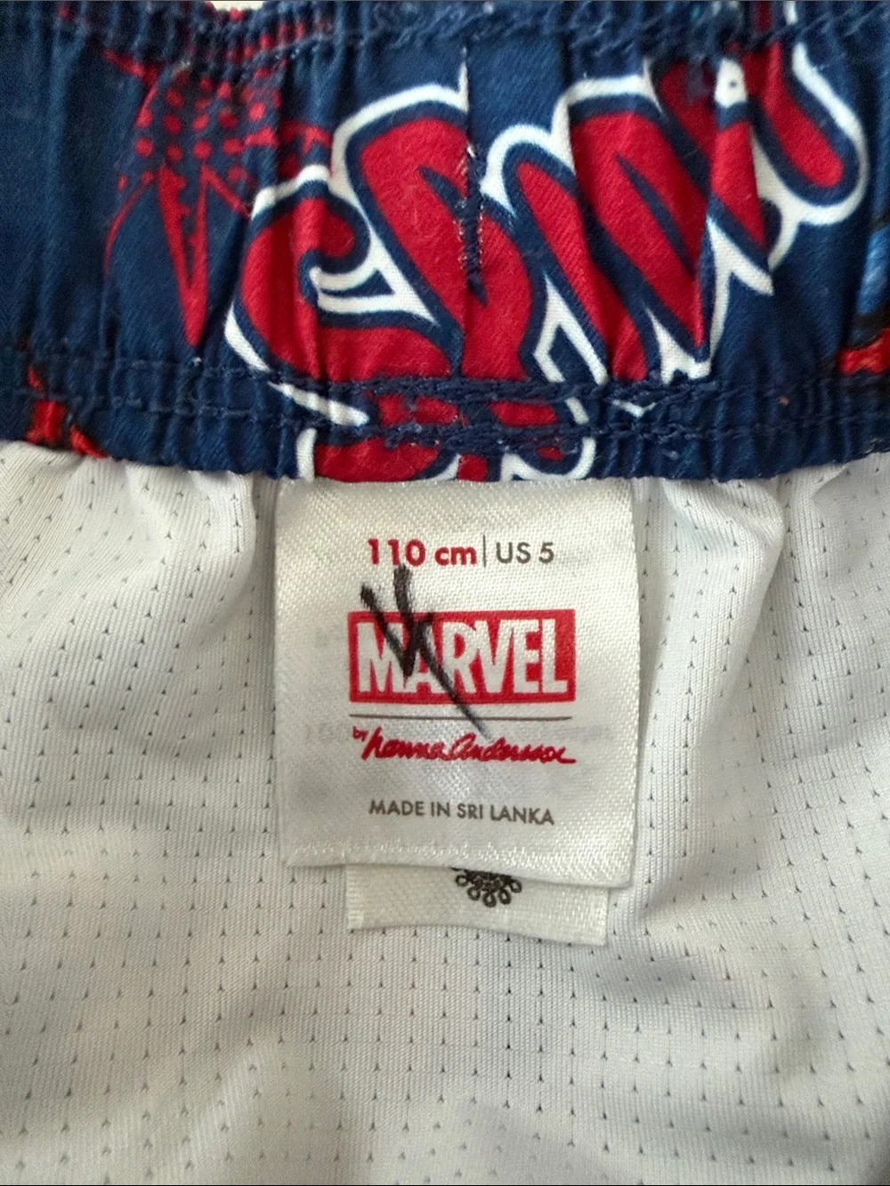 Hanna Andersson x Marvel Spider-Man Swim Trunks Boys 5 Navy Blue